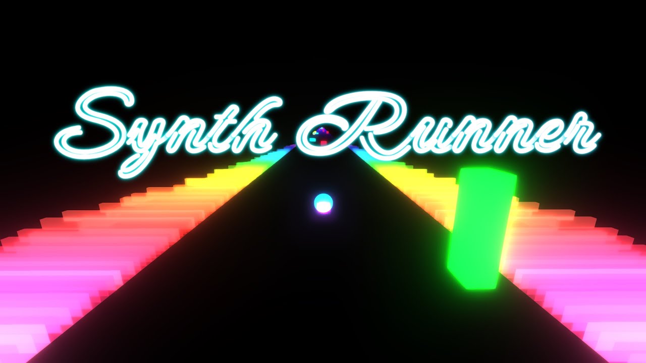 Synth Runner, neon synthwave game cover